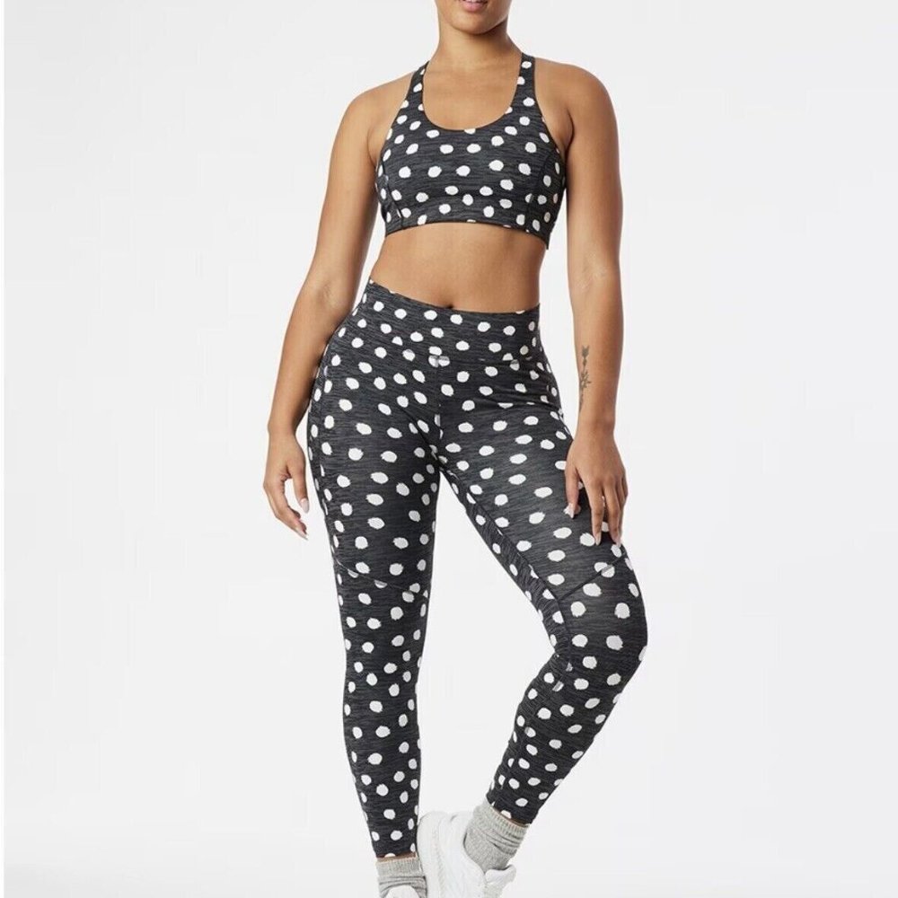 Outdoor Voices Move Free 3/4 Legging Black Polka Dot XXXL, NWT